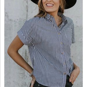 Roolee malia button up plaid shirt